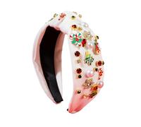 Bandeau de vacances - Diadème de perles de 12 cm, accessoire de cheveux chic en perles, coiffe élégante de fête | séance photo de mariée, cosplay, pour célébration de bureau, cérémonie d'hiver, église