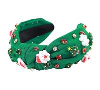 Bandeau de vacances en strass avec décorations de Père Noël et flocons de neige, bandeau de Noël en cristal, accessoire de cheveux festif pour femmes et enfants