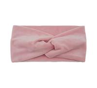 Bandeau de yoga élastique torsadé en velours pour se laver le visage et le maquillage (rose)