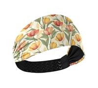 Bandeau de yoga extensible à motif floral vintage évacuant l'humidité pour basket-ball, basket-ball, maquillage, cinta para el cabello