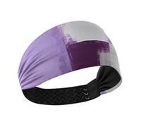 Bandeau de yoga extensible violet blanc gris encre art peinture refroidissement bandeau pour femme pour football, tennis, accessoires para el cabello de mujeres