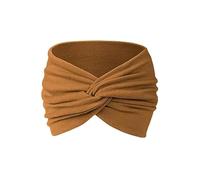 Bandeau de yoga imprimé croix, style bohème et imprimé cachemire, large élastique et nœud torsadé antidérapant (L,M)