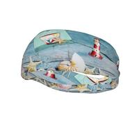 Bandeau décoratif en forme d'étoile de mer, phare, plage, sports sains, tendance, absorbant, bonne élasticité, peut être utilisé en toutes saisons, aussi bien pour les hommes que les femmes. La