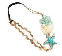 Bandeau Décoré de Coquillages Bandeau à Cheveux en Perles Élastique à Cheveux Ajustable Stretchy pour Ladies Beach Party Bohème