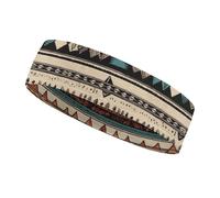 Bandeau d'entraînement à motifs amérindiens pour homme et femme - Bandeau anti-humidité pour tennis, basket-ball, course à pied, gym, sports de plein air