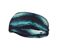 Bandeau d'entraînement anti-humidité avec étoiles de science-fiction pour la course, le cyclisme, le football, le yoga, pour homme et femme