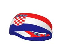 Bandeau d'entraînement avec drapeau de la République de Croatie pour la course, le cyclisme, le football, le yoga, pour homme et femme