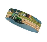 Bandeau d'entraînement Tractor Milk Farm pour homme et femme - Anti-humidité - Pour tennis, basket-ball, course à pied, gym, sports de plein air