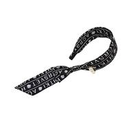 Bandeau Design lettre anglaise avec ruban écharpe perles Accent français large cerceau de cheveux chapeaux pour filles large bandeau