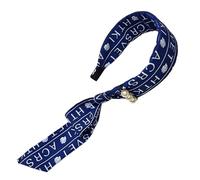 Bandeau Design lettre anglaise avec ruban écharpe perles Accent français large cerceau de cheveux chapeaux pour filles large bandeau