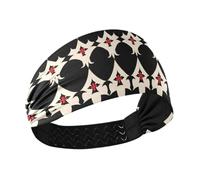 Bandeau d'exercice antidérapant avec croix de Malte blanche rouge pêche pour femme pour la randonnée, le sport, la course à pied, les entraînements
