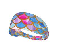 Bandeau d'exercice élastique imprimé arc-en-ciel coloré, ajustement réglable, idéal pour le yoga, la randonnée