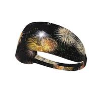 Bandeau d'exercice élastique imprimé Happy New Year - Respirant et confortable pour le sport, le yoga, le cyclisme, etc