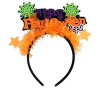 Bandeau d'Halloween, Web et boucle de cheveux fluorescent Spider et lettres, accessoires de cheveux Halloween élastiques pour cosplay accessoires photo