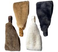 Bandeau d'hiver, 4 pièces bandeau d'hiver Funky femmes fausse fourrure cache-oreilles avec ajustement élastique, cache-oreilles doux pour femmes filles