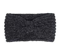 Bandeau d'hiver en chenille tricotée pour femme - Large bandeau coloré noué au centre - Élastique au crochet rayé - Cache-oreilles - 12 couleurs - Pour filles