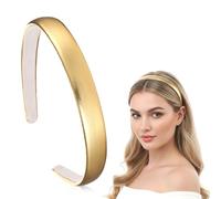 Bandeau Doré Pour Femmes, Bande Satinée, Accessoire de Cheveux Ajustable, Accessoires de Cheveux Élégants