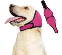 Bandeau d'oreille apaisant pour chien avec réduction du bruit - Casque apaisant pour l'anxiété pour le toilettage, le tonnerre, les feux d'artifice et le bain - Bruit (rose rouge, M)