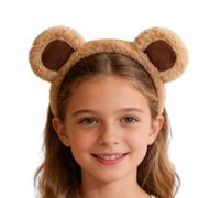 Bandeau D'oreille D'ours Brun - Accessoire De Cosplay Animal Flûfƒy Et Réglable | Oreilles En Peluche Šoƒt Pour Femmes, Adolescents | Parfait Pour Hallôŵeen, Les Fêtes, Événements Costumés Séa