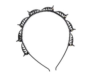 Bandeau Double Frange - Bandeau À Pince Crocodile | Épingle À Cheveux De Coiffeur Tressée - Pince À Poney Web Tendance Pour L'entraînement, Accessoire De Coiffure Professionnel, Design Antidérapant, A