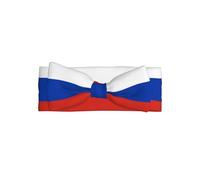 Bandeau doux avec nœud pour bébé fille, joli bandeau imprimé drapeau russe pour nouveau-né, nourrisson, tout-petit