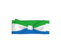 Bandeau doux avec nœud pour bébé fille, joli bandeau imprimé drapeau Sierra Leone pour nouveau-né, nourrisson, tout-petit
