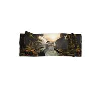 Bandeau doux avec nœud pour bébé fille, joli bandeau imprimé montagnes et rivières pour nouveau-né, nourrisson, tout-petit