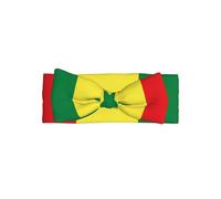 Bandeau doux pour bébé drapeau du Sénégal avec nœud élégant, turban chaud et doux pour les nouveau-nés et les tout-petits