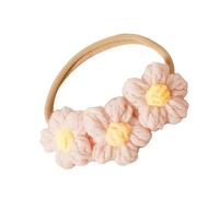 Bandeau doux pour bébé pour les séances photo de 100 jours - Élégant chapeau tricoté avec fleurs délicates