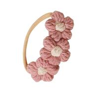 Bandeau doux pour bébé pour les séances photo de 100 jours - Élégant chapeau tricoté avec fleurs délicates