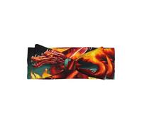 Bandeau doux pour bébé Roi dragon dans un nœud de feu, turban élégant chaud et doux pour les nouveau-nés et les tout-petits