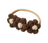 Bandeau doux pour enfants pendant 100 jours séances photo Élégant bonnet tricoté avec des fleurs délicates