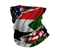 Bandeau Drapeau Blanc De L'Amitié Entre Les États-Unis Et Le Soudan Anti-UV Echarpe De Cou Durable Masque pour Randonnée Vélo Running 2 Pièces
