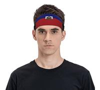 Bandeau drapeau d'Haïti pour hommes et femmes, bandeau de sport pour voyage, yoga, fitness, cyclisme, basket-ball, football, exercice, évacuation de l'humidité