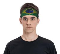 Bandeau drapeau du Brésil pour hommes et femmes, bandeau de sport pour voyage, yoga, fitness, cyclisme, basket-ball, football, exercice, évacuation de l'humidité