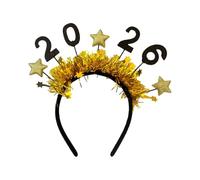 Bandeau du Nouvel An 2026 - Couvre-chef de fête à paillettes scintillantes, 24,5 x 23 x 1,5 cm, motif étoile | Fournitures de fête à paillettes, célébration d'événements, mascarade, carnaval, séance p