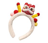 Bandeau du Nouvel An chinois - bandeau chinois traditionnel | Bandeau chinois en peluche | Bandeau de danse des Lions en peluche, accessoires pour cheveux du nouvel an, pour mariage