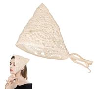 Bandeau écharpe pour cheveux - Bandana en crochet, écharpe en tricot pour cheveux | Revêtements pour les cheveux Bandanas en crochet Boho avec imprimé floral, foulard en laine tissée