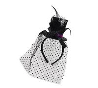 Bandeau effrayant en toile d'araignée et voile avec chapeau haut-de-forme - Joli support de cheveux en direct pour cosplay pour filles - Bandeau mignon pour femme - Bandeau décoratif pour femme - Pour