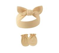 Bandeau élastique à cheveux pour bébé avec gants assortis confortable à porter pour l'activité