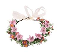 Bandeau élastique à fleurs pour bébé fille en tissu plastique herbe tulle inspiré de la nature accessoire de cheveux pour séances photo