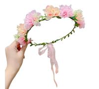 Bandeau élastique à fleurs pour enfant - Couronne florale - Accessoires de cheveux tendance pour anniversaire, école, fêtes et photos - Accessoires de cheveux confortables pour filles