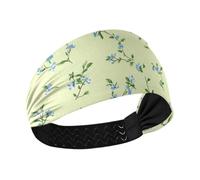Bandeau élastique absorbant la transpiration avec fleurs turquoises vintage pour un usage quotidien pour se laver le visage Yoga Diadema para ni