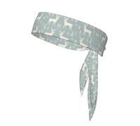 Bandeau élastique absorbant pour activités de plein air Motif fauve Blanc