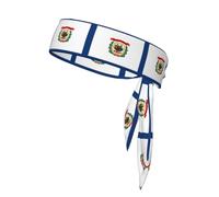 Bandeau élastique anti-transpiration pour homme et femme avec drapeau de l'État de Virginie occidentale pour la plage d'été tropicale