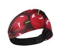 Bandeau élastique antidérapant pour femme - Motif fruits et cerises - Pour football, randonnée, basket-ball, usage quotidien