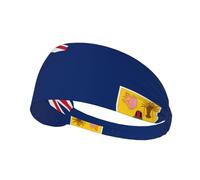 Bandeau élastique avec drapeau des îles Turques et Caïques - Bandeau d'exercice - Idéal pour la course, le cyclisme, le yoga, etc