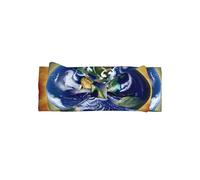 Bandeau élastique avec nœud imprimé Cosmic Earth pour bébé, adapté pour les nouveau-nés, les séances photo et le port quotidien