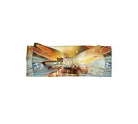 Bandeau élastique avec nœud imprimé libellule pour bébé, adapté pour les fêtes de nouveau-né, les séances photo et le port quotidien