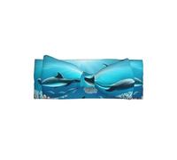 Bandeau élastique avec nœud pour enfants de 0 à 6 mois - Motif baleines sous la mer